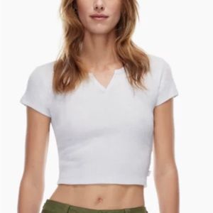 ✨2/$20 TNA | Notch V neck waffle cropped t-shirt ARITIZA